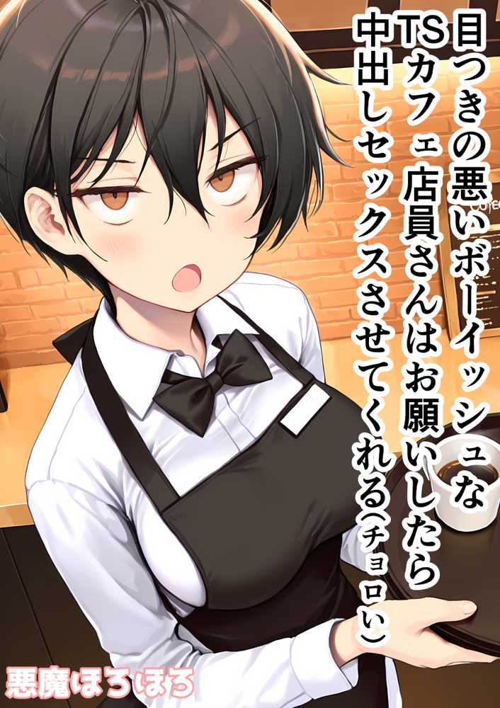 目つきの悪いボーイッシュなTSカフェ店員さんはお願いしたら中出しセックスさせてくれる(チョロい)【悪魔ほろほろ】 (p1)