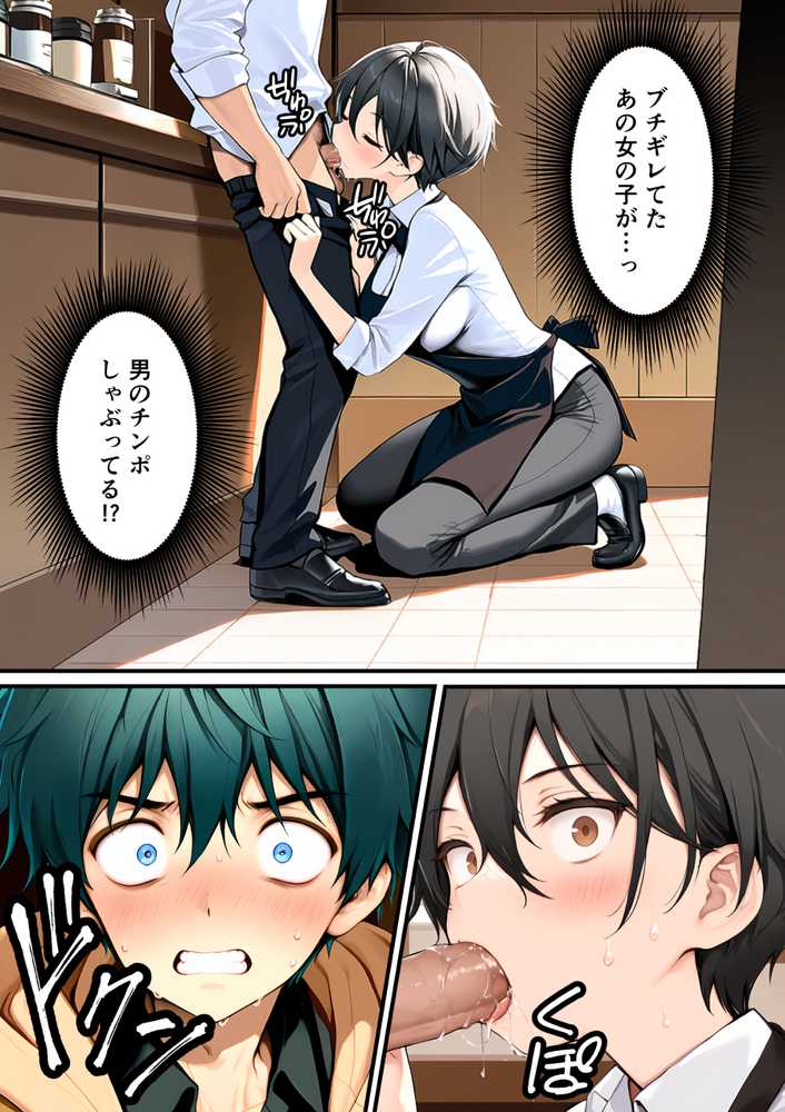 目つきの悪いボーイッシュなTSカフェ店員さんはお願いしたら中出しセックスさせてくれる(チョロい)【悪魔ほろほろ】 (p13)