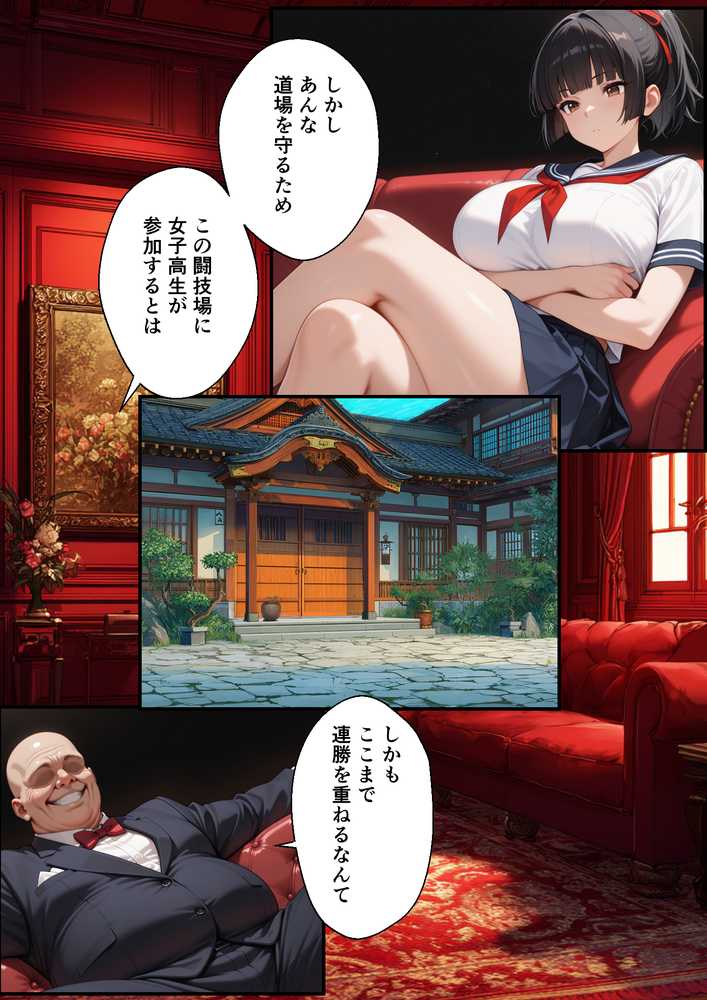 地下闘技場で格闘家が敗北してチン媚奴●になる話