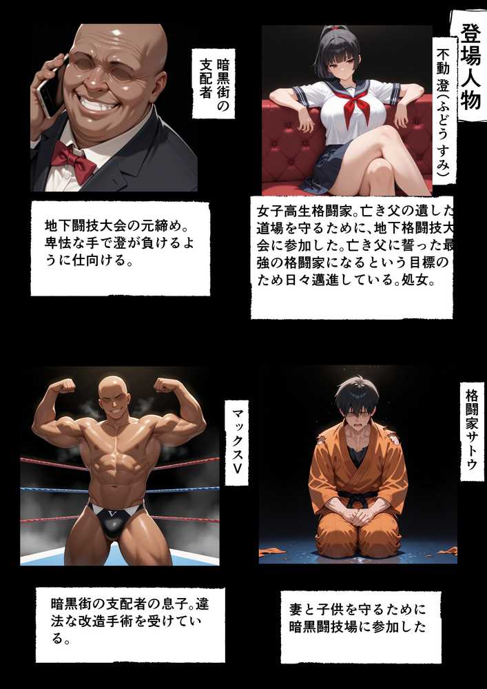 地下闘技場で格闘家が敗北してチン媚奴●になる話