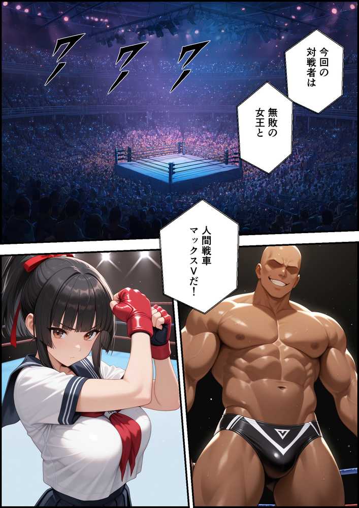 地下闘技場で格闘家が敗北してチン媚奴●になる話