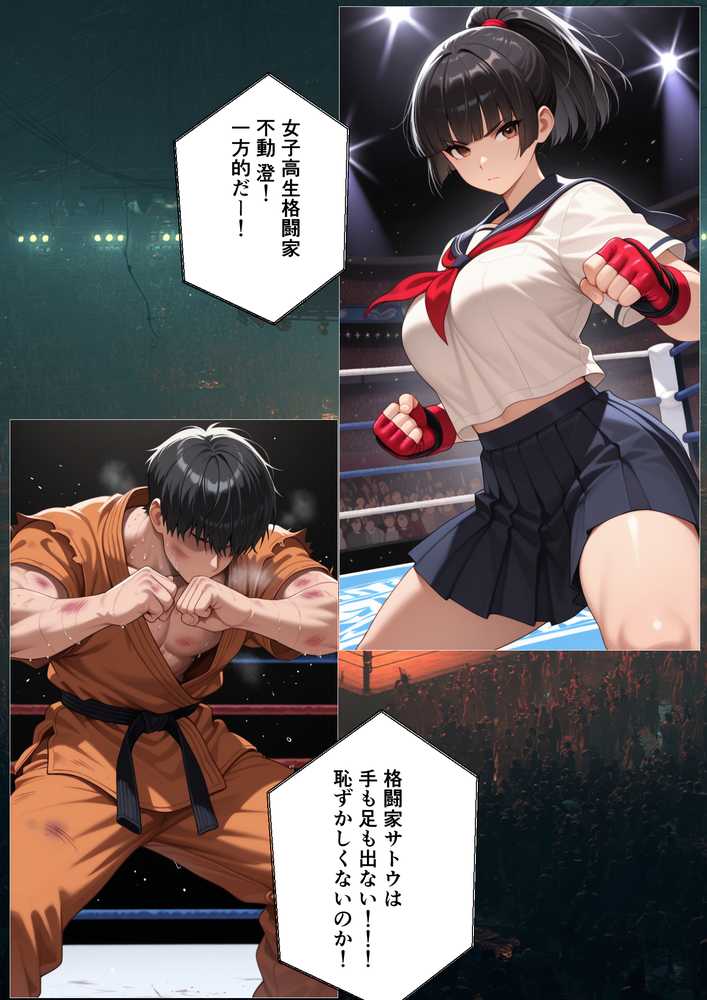 地下闘技場で格闘家が敗北してチン媚奴●になる話