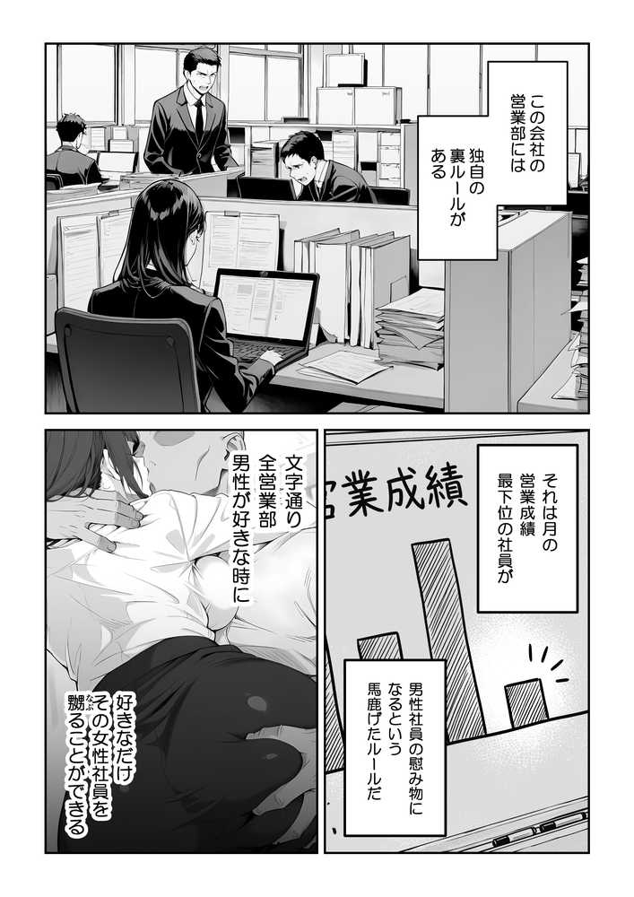 営業成績最下位のOLが全社員の性処理係になる会社【妄想体験コミック@MTコミック】 (p8)