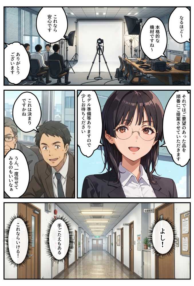 モデル来ないから…お前が下着モデルやれ！ー美人営業ちゃんの羞恥プレゼンー【羞恥露出研究所】 (p7)