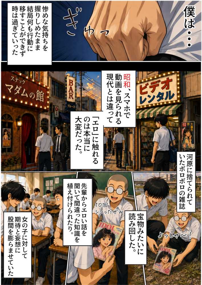 【昭和編】想いを寄せていたクラスメイトが中年メタボ教師（BMI40）と肉体関係だった件【竿役が種付けおじさんじゃないとヌケないんだが・・・】 (p21)