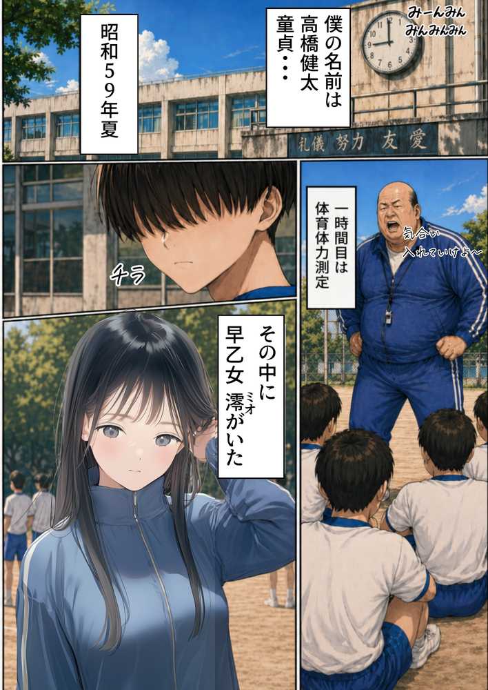 【昭和編】想いを寄せていたクラスメイトが中年メタボ教師（BMI40）と肉体関係だった件【竿役が種付けおじさんじゃないとヌケないんだが・・・】 (p4)