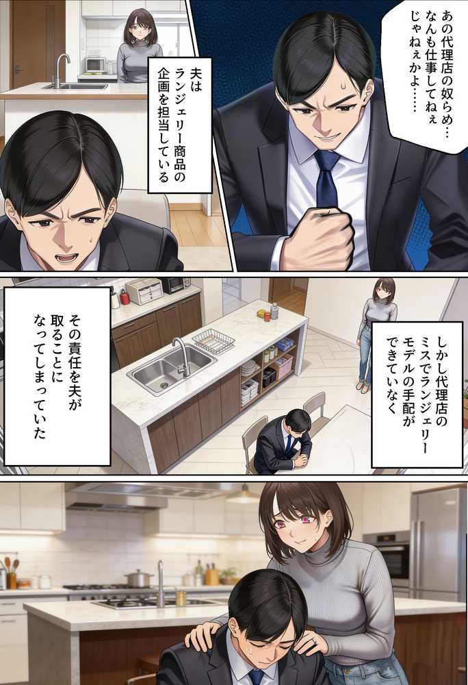 【NTR】「下着モデルのはずだったのに…」〜人妻は旦那の上司に快楽堕ちする〜【人妻専科】 (p3)
