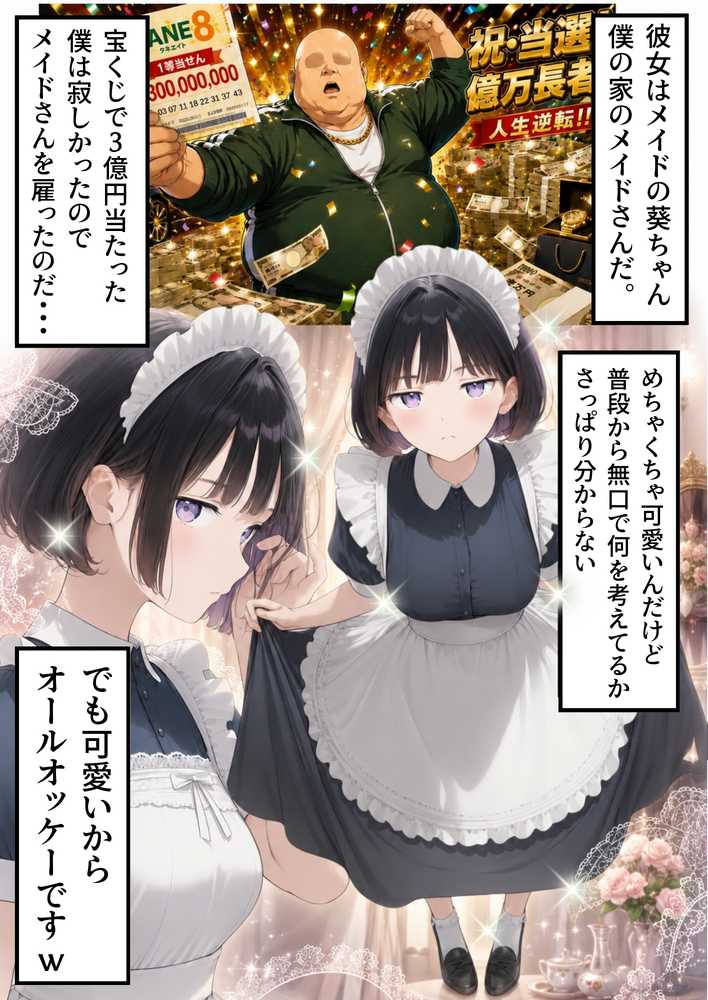 セックスしないと出られない部屋にジト目メイドさんと閉じ込められたんだが・・・【竿役が種付けおじさんじゃないとヌケないんだが・・・】 (p3)