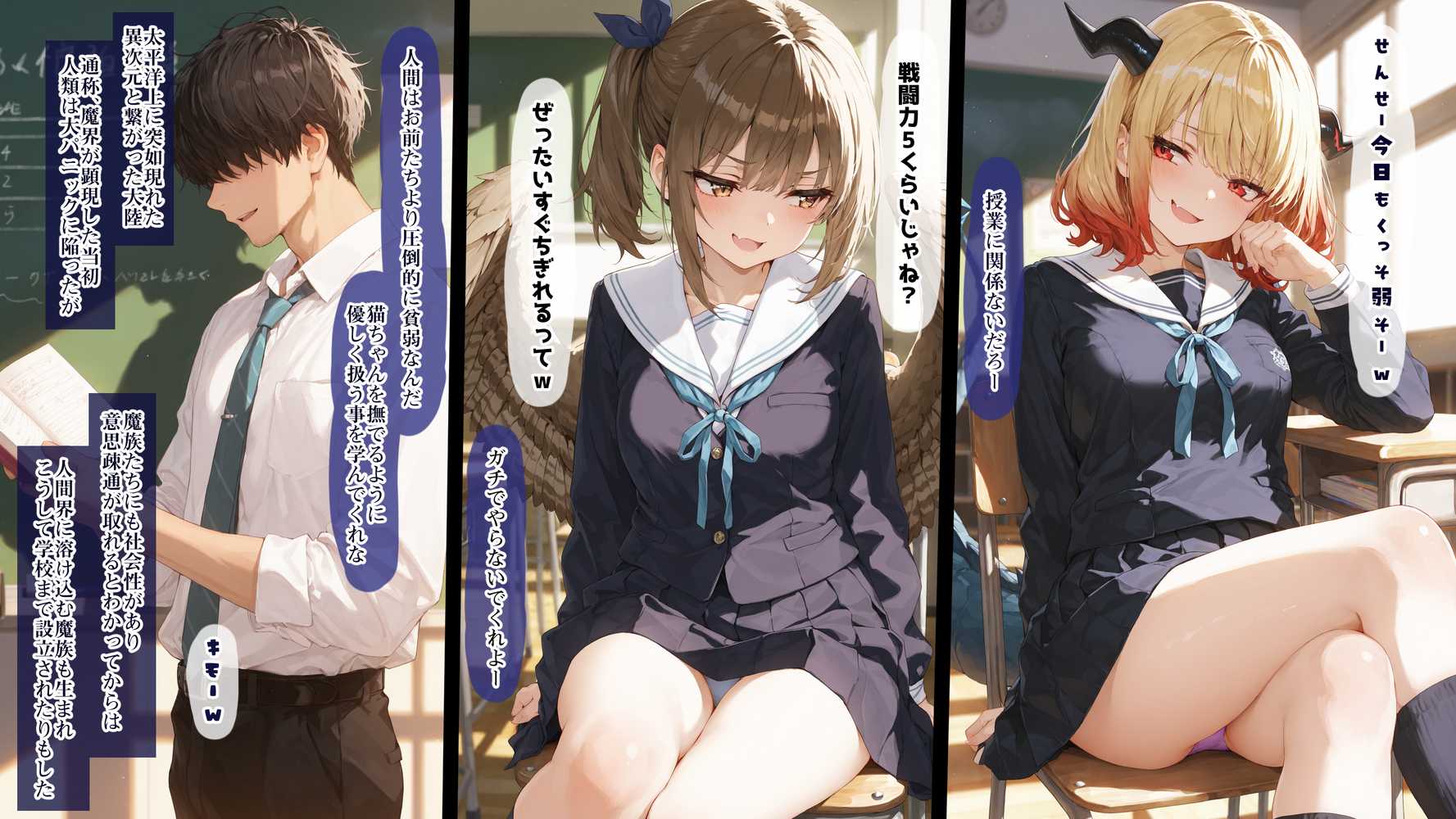清楚サキュバス 世界が魔界と繋がって早10年 オレが教え子の搾精指導担当ってマジ?【EchicalH】 (p5)