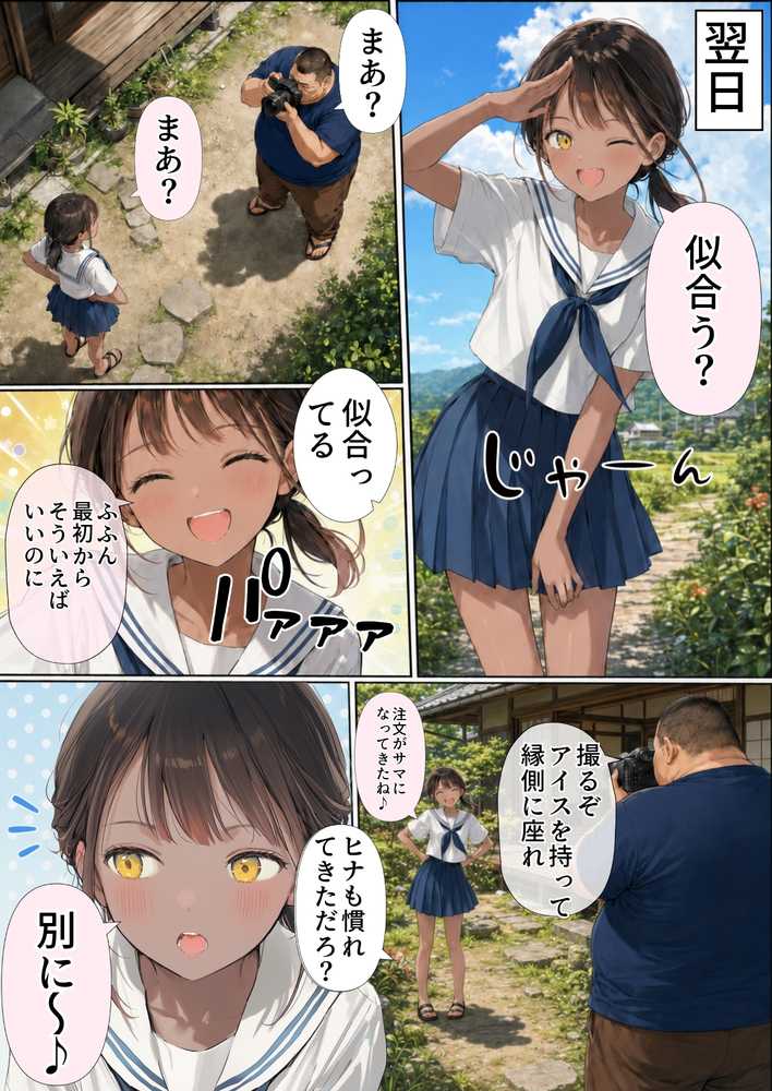 【ヒナと種付け夏休み】田舎に移住したら近所の褐色村娘と汗だくで・・・【竿役が種付けおじさんじゃないとヌケないんだが・・・】 (p15)
