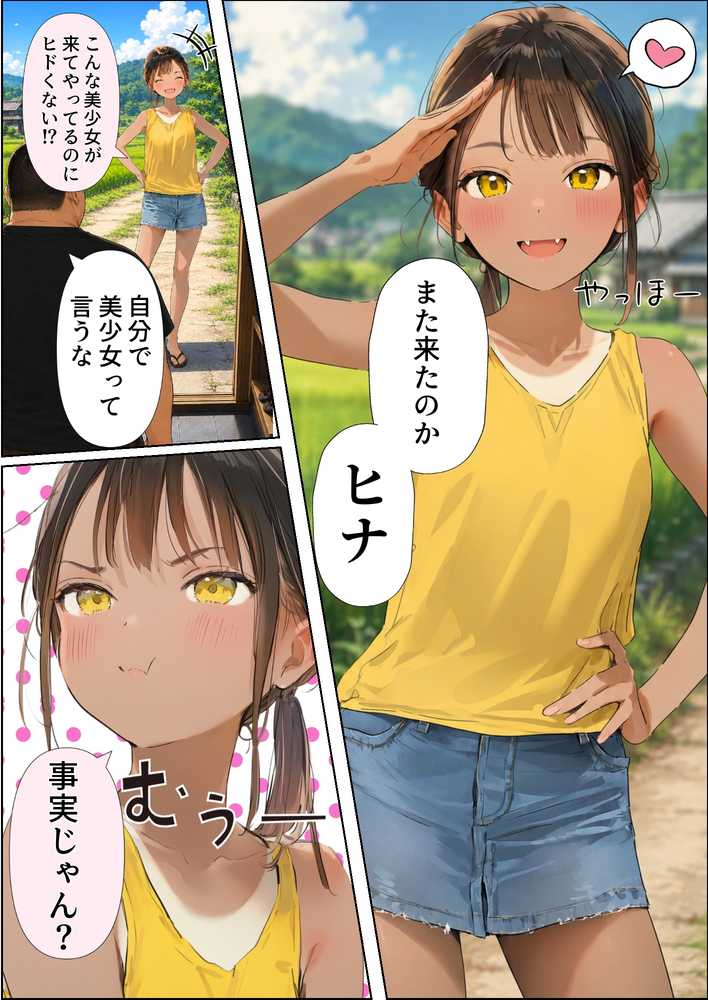 【ヒナと種付け夏休み】田舎に移住したら近所の褐色村娘と汗だくで・・・【竿役が種付けおじさんじゃないとヌケないんだが・・・】 (p6)